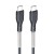 Pancerny kabel USB-C do USB-C Forcell F-Energy Carbon 66W PD – 1 m – Czarny