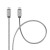 Pancerny kabel USB-C do USB-C Forcell F-Energy Metal 60W PD – 1 m – Srebrny