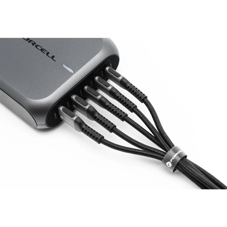 Ekstremalnie mocny kabel USB-C do USB-C Forcell F-Energy Cafule 240W PD – 1,2 m – Czarny
