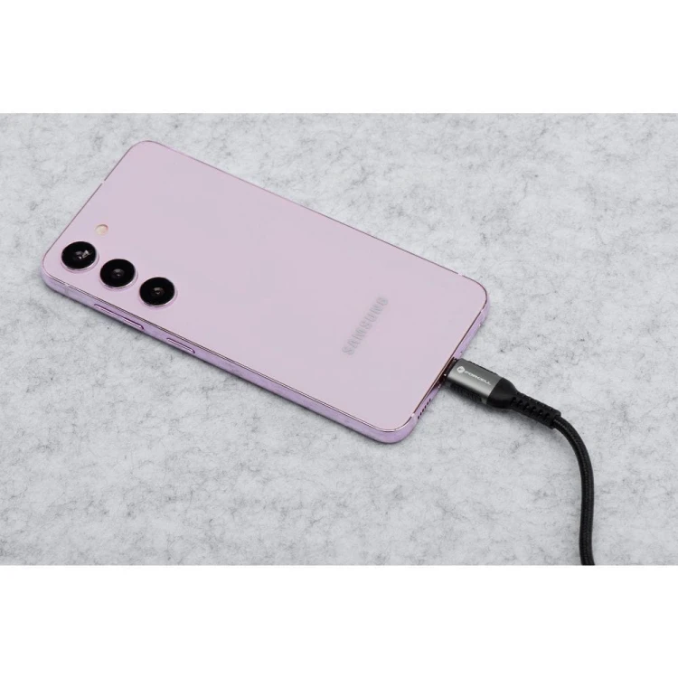 Wytrzymały kabel USB-A do USB-C Forcell F-Energy Cafule 66W – 3 m – Czarny