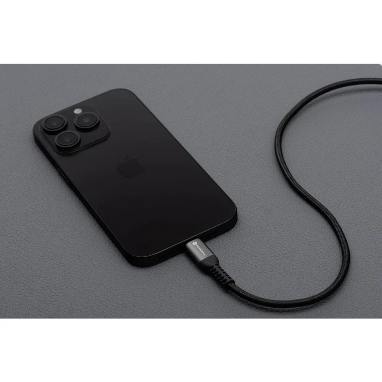 Wytrzymały kabel USB-A do USB-C Forcell F-Energy Cafule 66W – 3 m – Czarny
