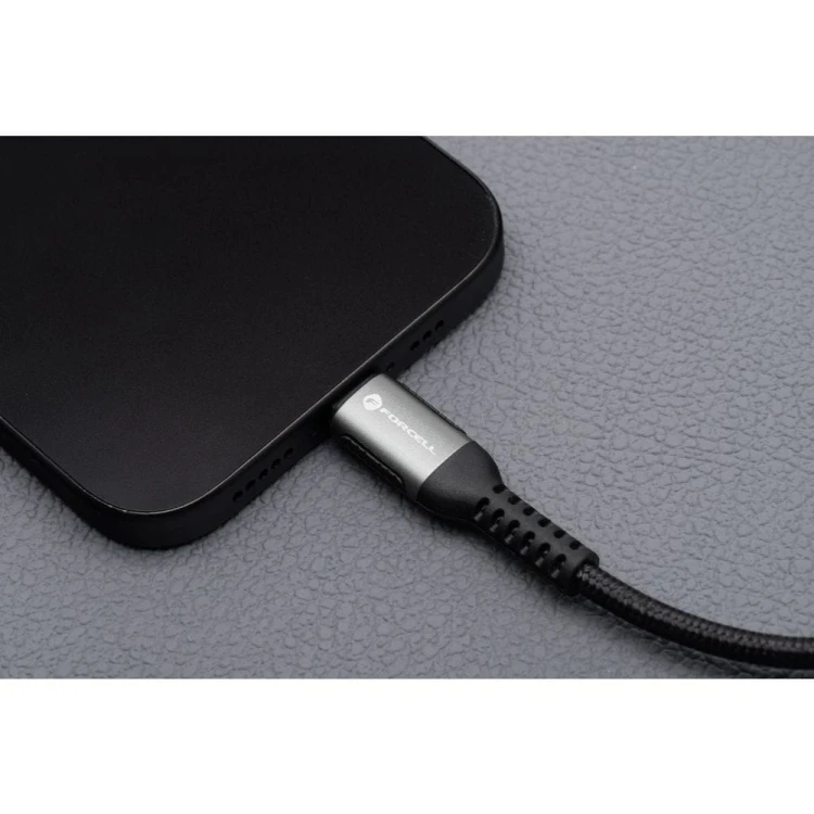 Wytrzymały kabel USB-C do USB-C Forcell F-Energy Cafule 100W PD – 3 m – Czarny