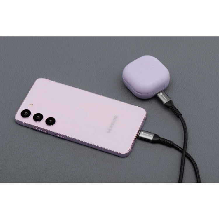 Wytrzymały kabel USB-C do USB-C Forcell F-Energy Cafule 100W PD – 3 m – Czarny