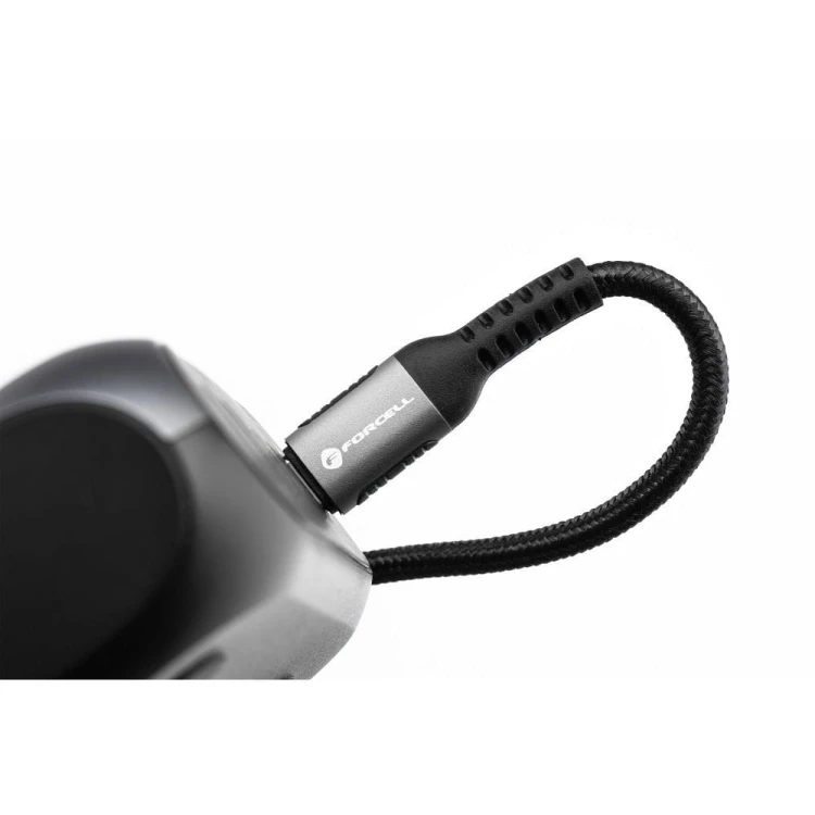 Wytrzymały kabel USB-C do USB-C Forcell F-Energy Cafule 100W PD – 3 m – Czarny