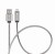 Pancerny kabel USB-A do USB-C Forcell F-Energy Metal 66W QC 4.0 – 2 m – Srebrny
