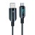 Inteligentny kabel USB-A do USB-C Forcell F-Energy Digital 66W z wyświetlaczem LCD – 1,2 m – Czarny