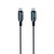 Inteligentny kabel USB-C do USB-C Forcell F-Energy Digital 60W z wyświetlaczem LCD – 1,2 m – Czarny