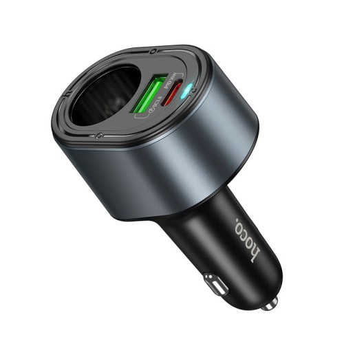 Ładowarka Samochodowa Hoco Z56 35W USB-C PD + USB-A + Gniazdo Zapalniczki
