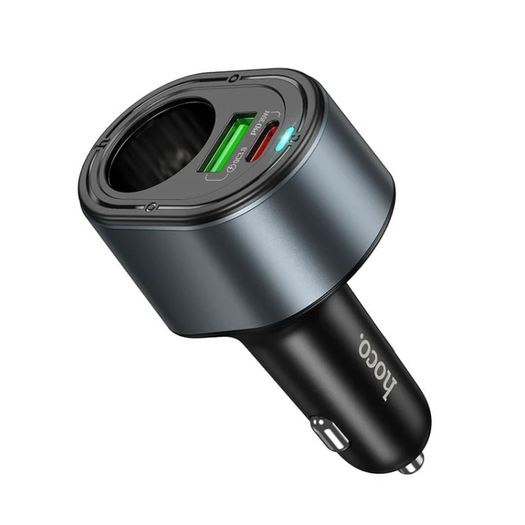 Ładowarka Samochodowa Hoco Z56 35W USB-C PD + USB-A + Gniazdo Zapalniczki