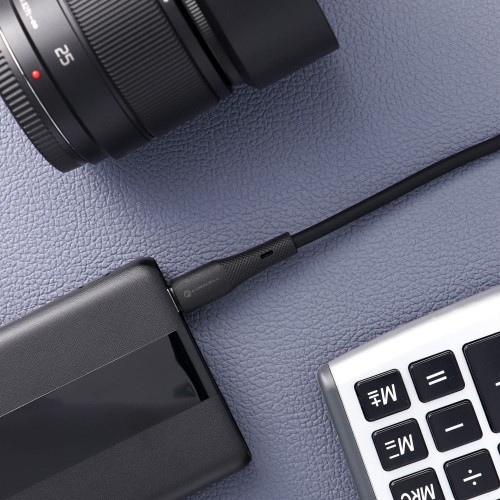 Elastyczny kabel USB-C do USB-C Forcell F-Energy Silicone 100W PD – 1 m – Czarny