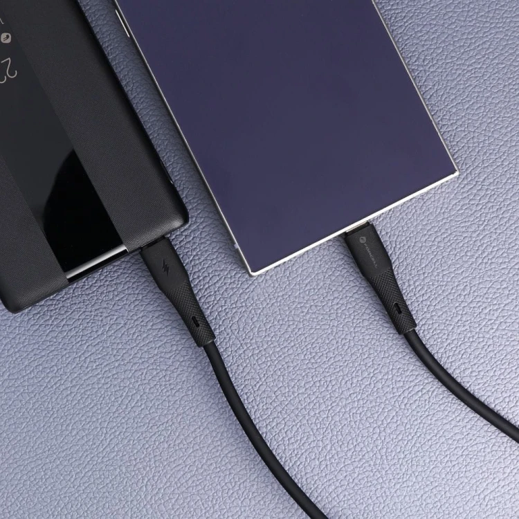 Elastyczny kabel USB-C do USB-C Forcell F-Energy Silicone 100W PD – 1 m – Czarny