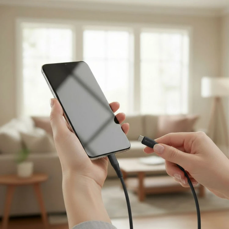 Elastyczny kabel USB-C do USB-C Forcell F-Energy Silicone 100W PD – 1 m – Czarny