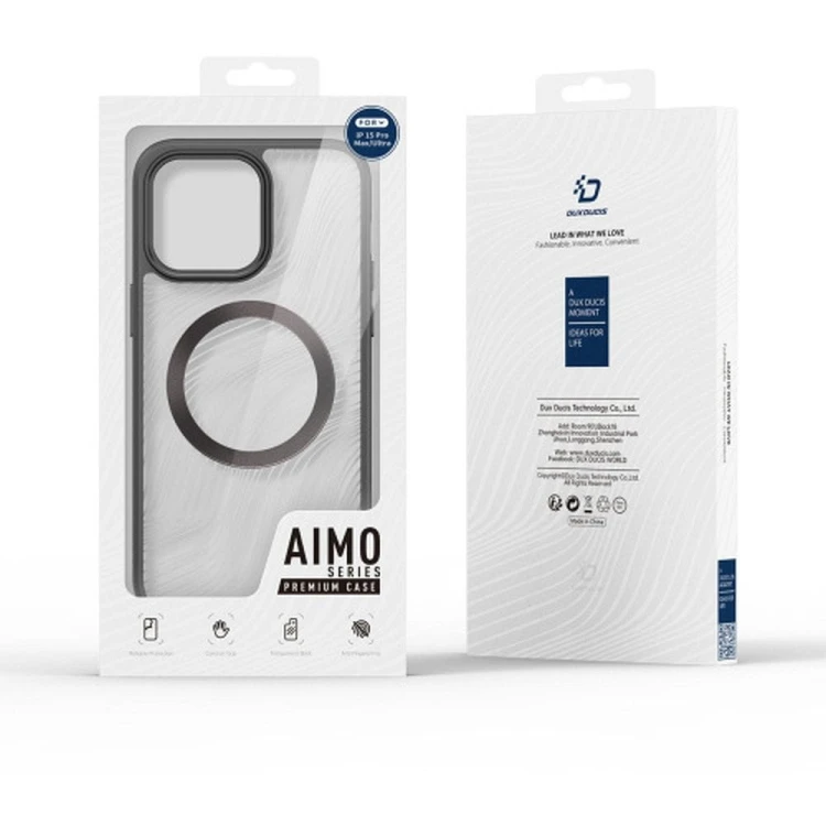 Etui Dux Ducis Aimo Mag do iPhone 15 Pro Max Czarny - MagSafe