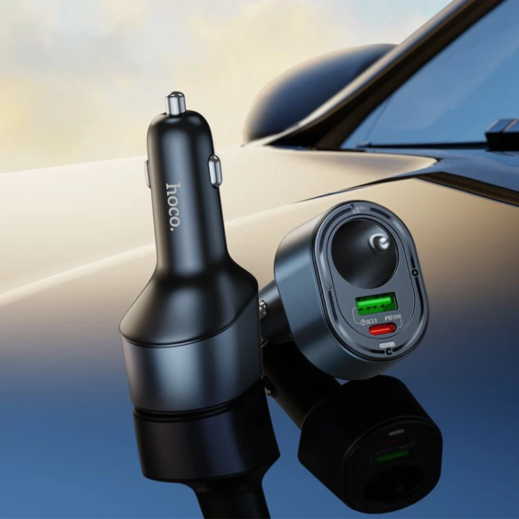 Ładowarka Samochodowa Hoco Z56 35W USB-C PD + USB-A + Gniazdo Zapalniczki