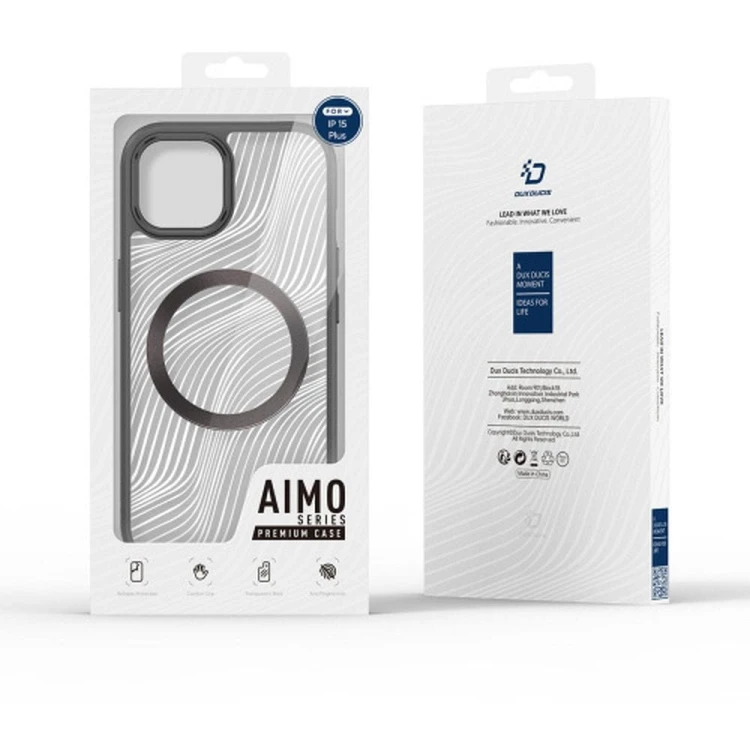 Etui Dux Ducis Aimo Mag do iPhone 15 Plus Czarny - MagSafe