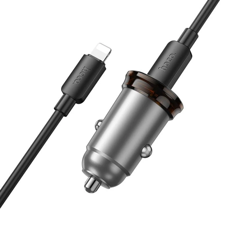 Zestaw Ładowarka Samochodowa Hoco NZ16 USB-C PD 30W + Kabel iPhone