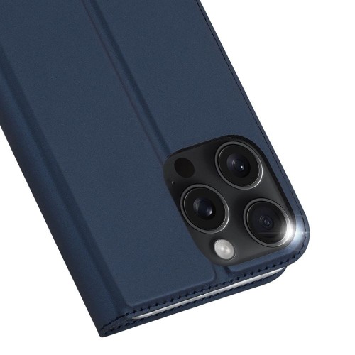 Etui z klapką Dux Ducis Skin Pro do iPhone 16 Pro Max Niebieskie - Kabura