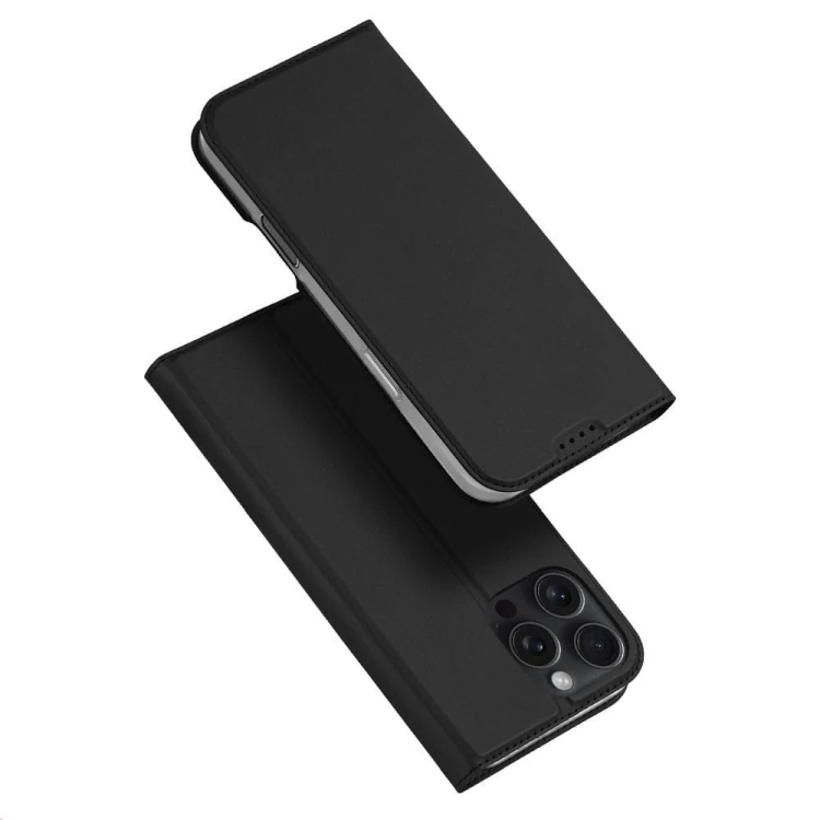 Etui z klapką Dux Ducis Skin Pro do iPhone 16 Pro Max Czarne - Kabura