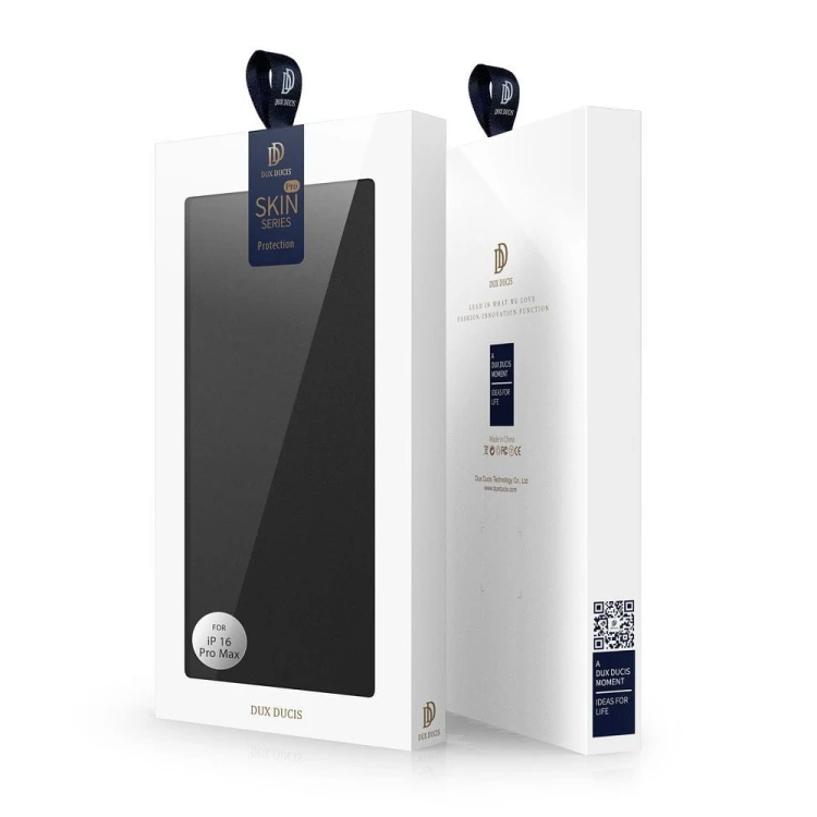 Etui z klapką Dux Ducis Skin Pro do iPhone 16 Pro Max Czarne - Kabura