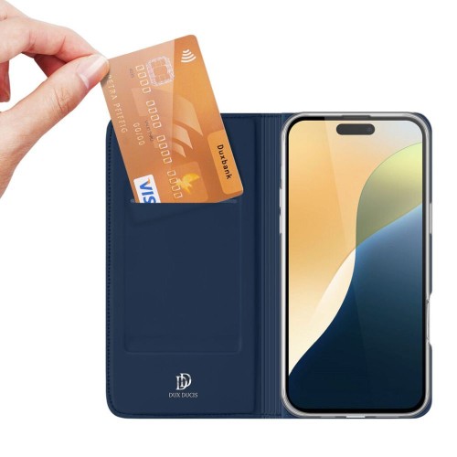 Etui z klapką Dux Ducis Skin Pro do iPhone 16 Plus Niebieskie - Kabura