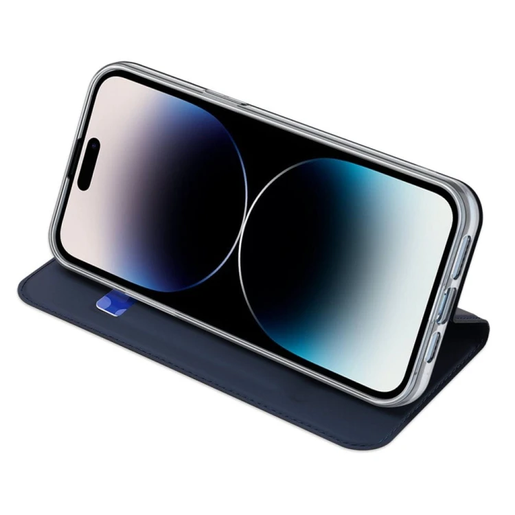 Etui z klapką Dux Ducis Skin Pro do iPhone 15 Niebieskie - Kabura