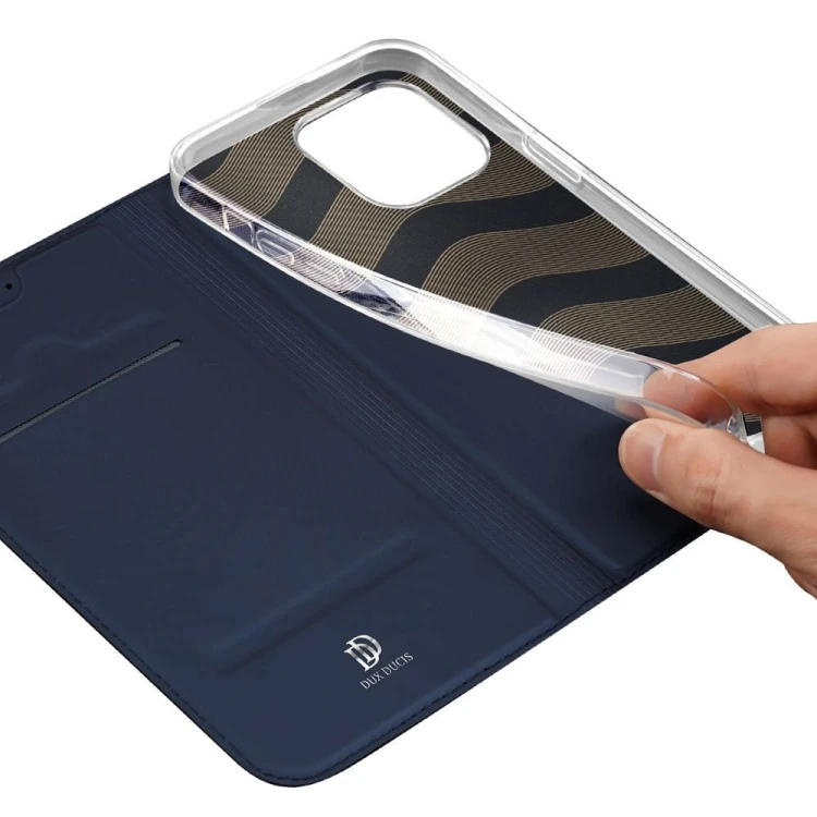 Etui z klapką Dux Ducis Skin Pro do iPhone 15 Niebieskie - Kabura