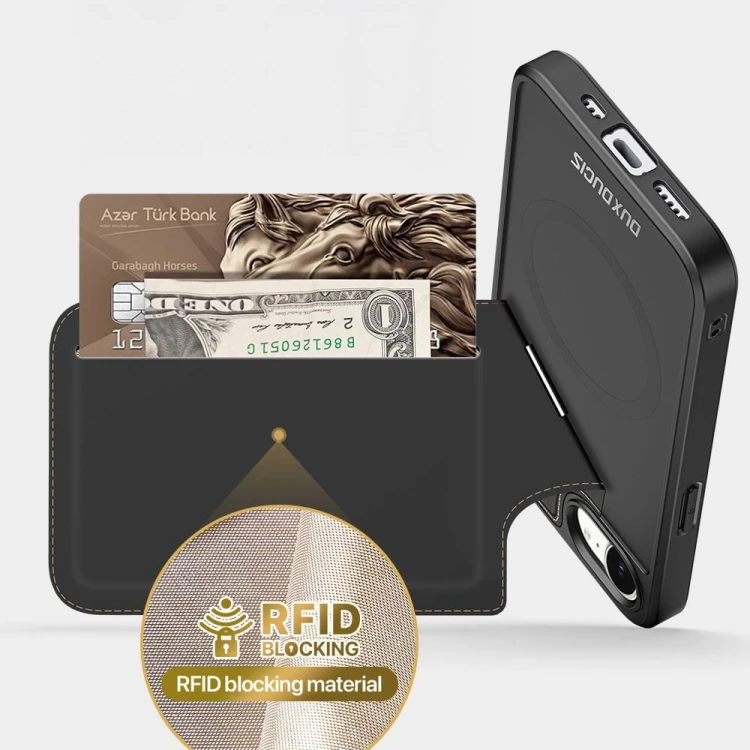 Futerał Dux Ducis Rafi II Mag do iPhone 16e / 17e Czarny - MagSafe RFID