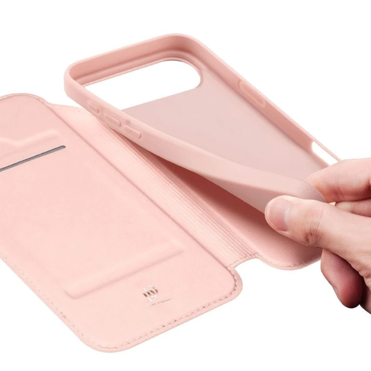 Etui z klapką Dux Ducis Skin Pro do iPhone 17 Air Różowe - Kabura