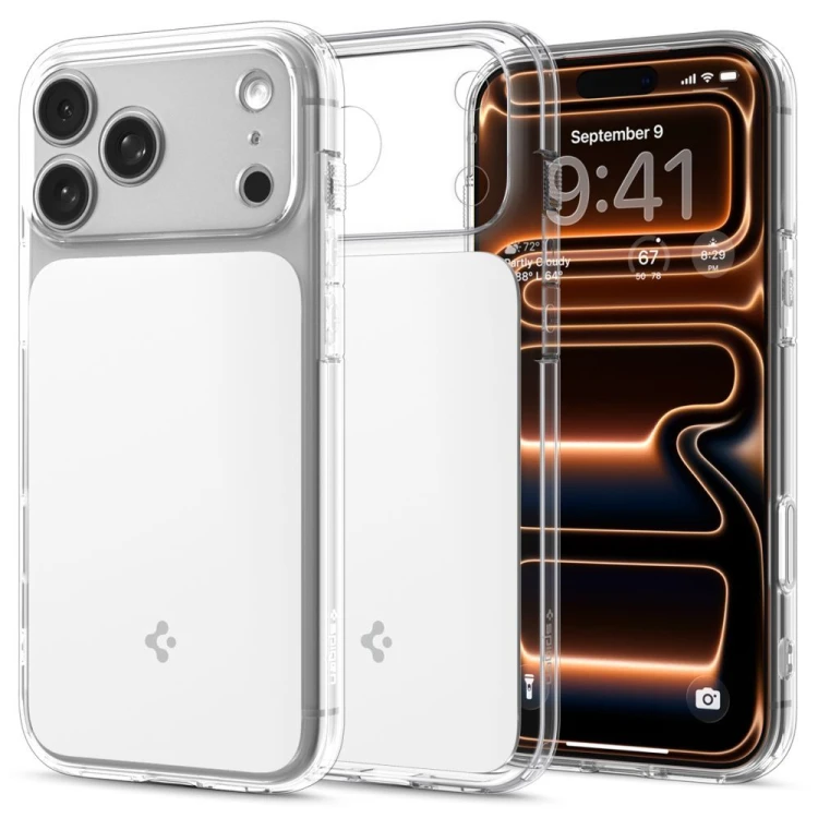 Etui SPIGEN Ultra Hybrid "T" Mag do iPhone 17 Pro Max – MagSafe – Glossy White