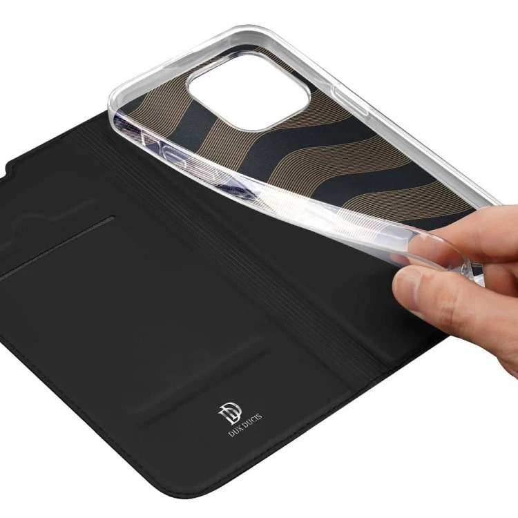 Etui Dux Ducis Skin Pro do iPhone 14 Pro Max Czarne - Kabura z klapką