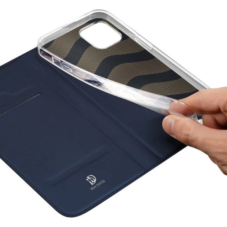 Etui Dux Ducis Skin Pro do iPhone 15 Plus Niebieskie - Kabura portfelowa
