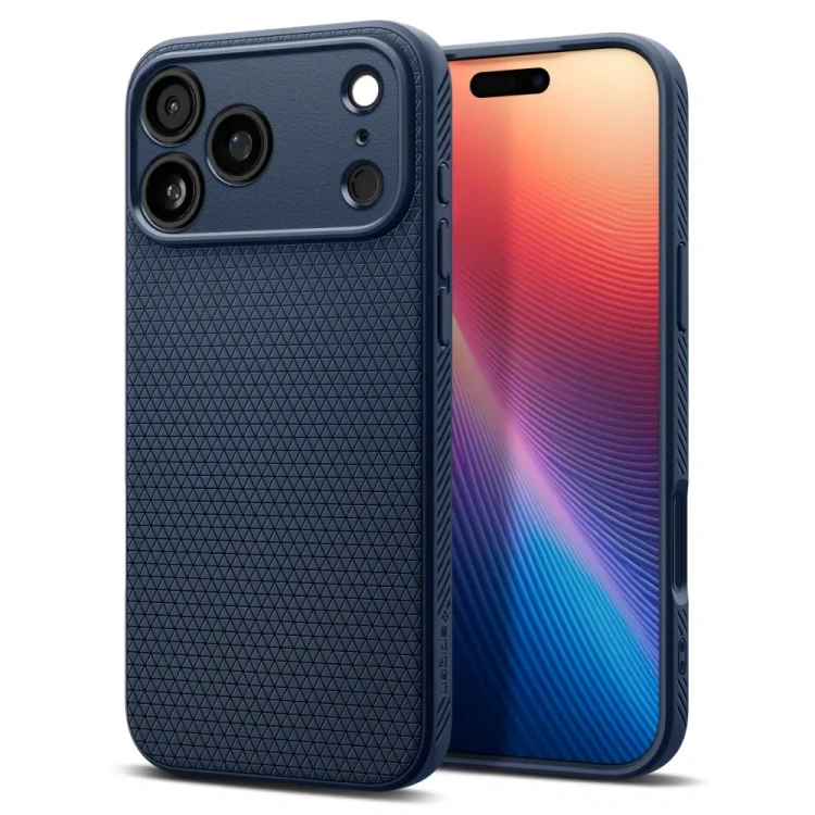 Stylowe etui SPIGEN Liquid Air do iPhone 17 Pro – Navy Blue
