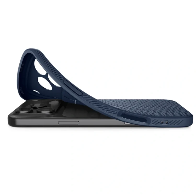 Stylowe etui SPIGEN Liquid Air do iPhone 17 Pro – Navy Blue