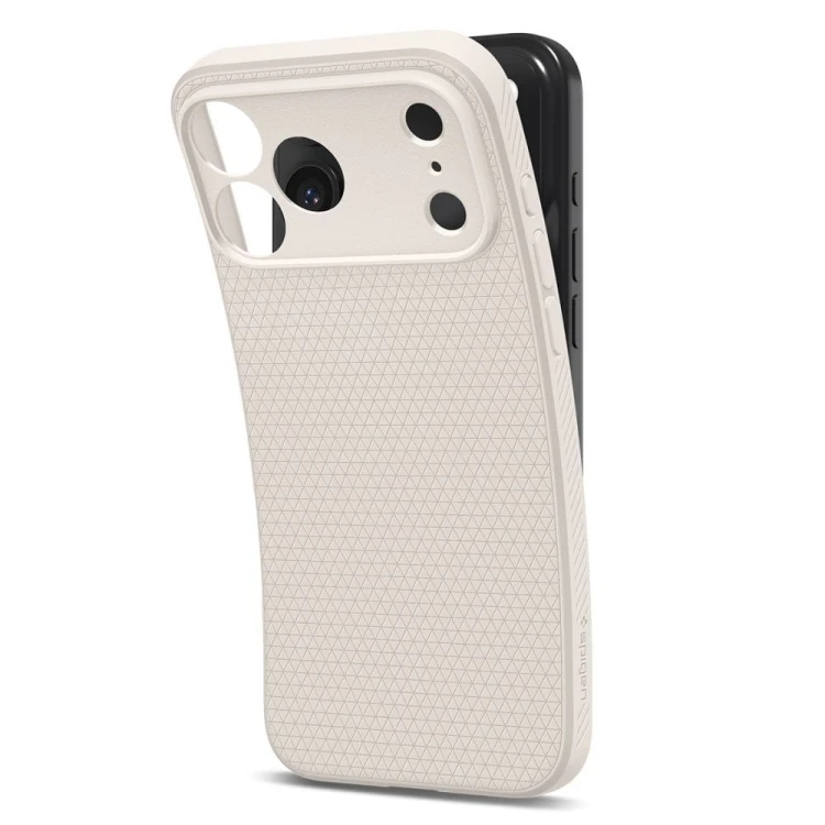 Stylowe etui SPIGEN Liquid Air do iPhone 17 Pro – Natural Titanium