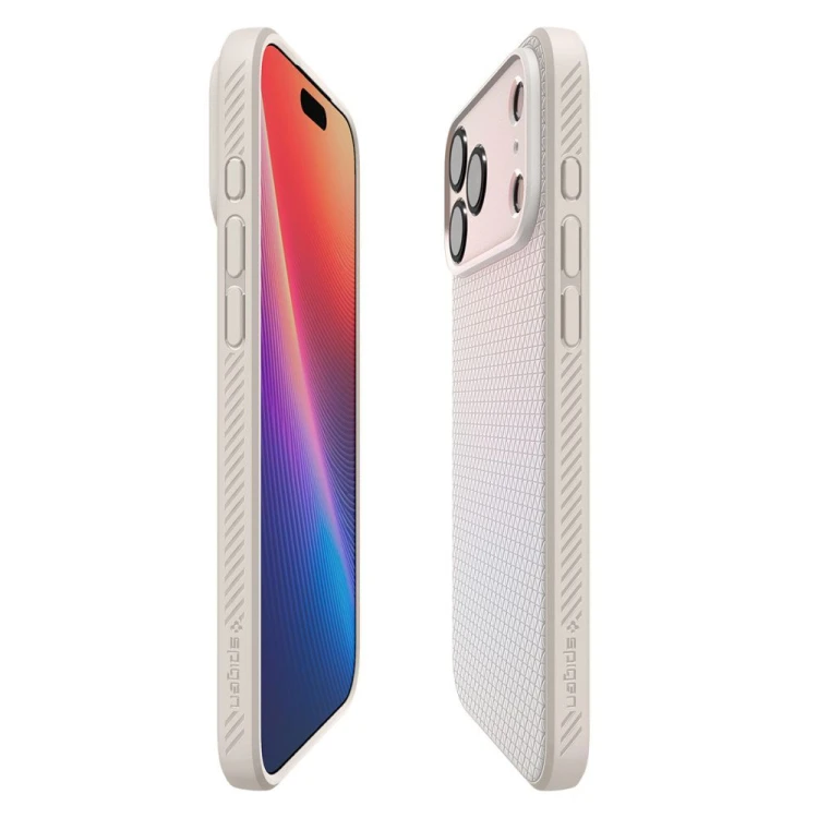 Stylowe etui SPIGEN Liquid Air do iPhone 17 Pro – Natural Titanium