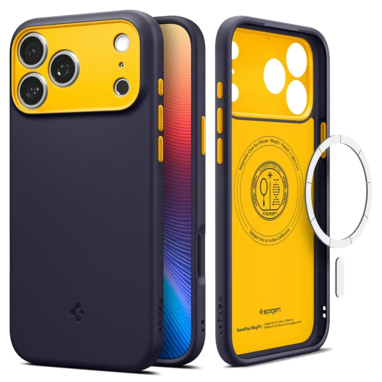 Stylowe etui SPIGEN Nano Pop Mag do iPhone 17 Pro – MagSafe – Blueberry Navy