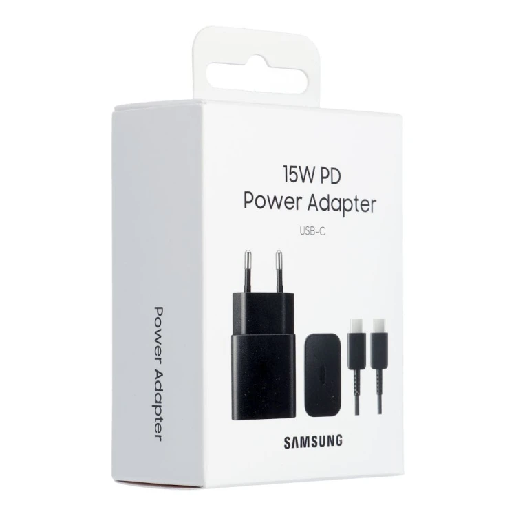 Oryginalna ładowarka Samsung 15W USB-C Kabel USB-C EP-T1510 - Czarna