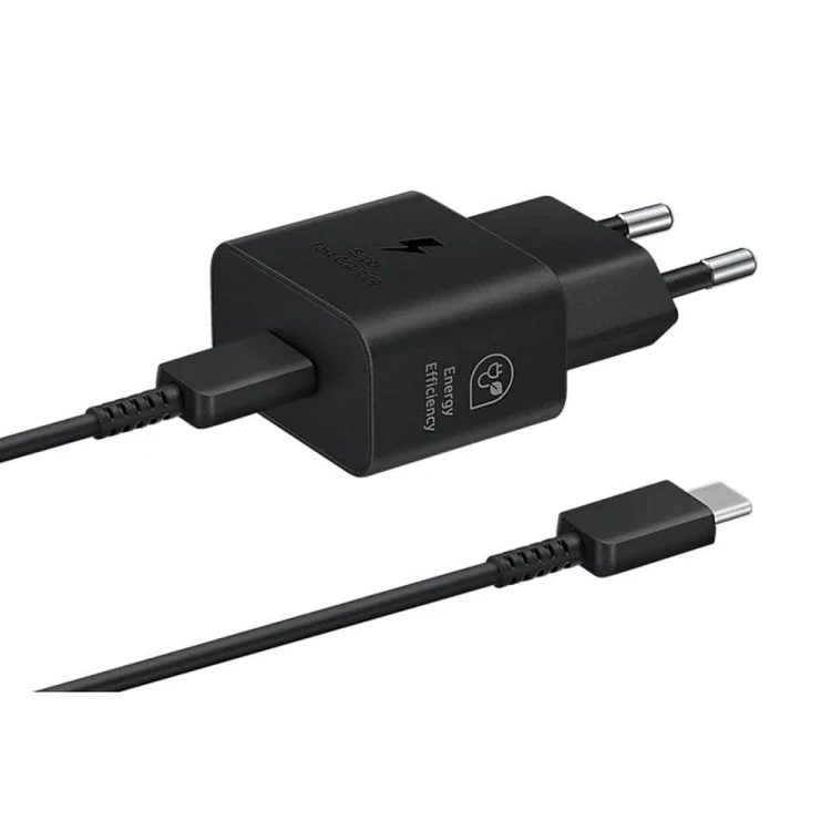 Oryginalna ładowarka Samsung 25W GaN Kabel USB-C EP-T2510 Czarna