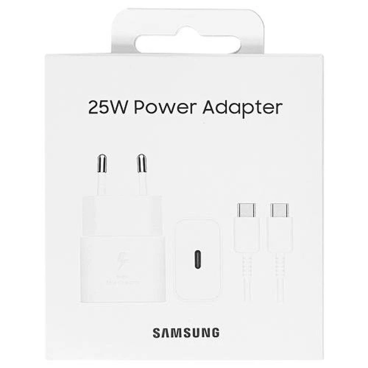 Oryginalna ładowarka Samsung 25W GaN Kabel USB-C EP-T2510 Biała