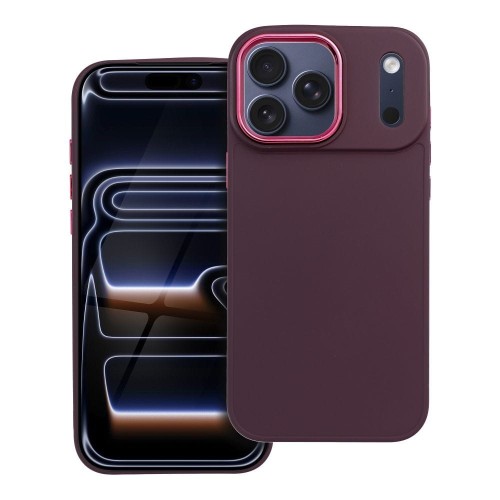 Stylowe etui Frame do iPhone 17 Pro Max – Matowe wykończenie – Fioletowe