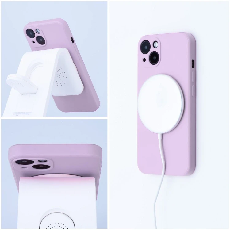 Etui Silicone Mag Cover (Big Hole) do iPhone 17 Pro Max – MagSafe – Różowe