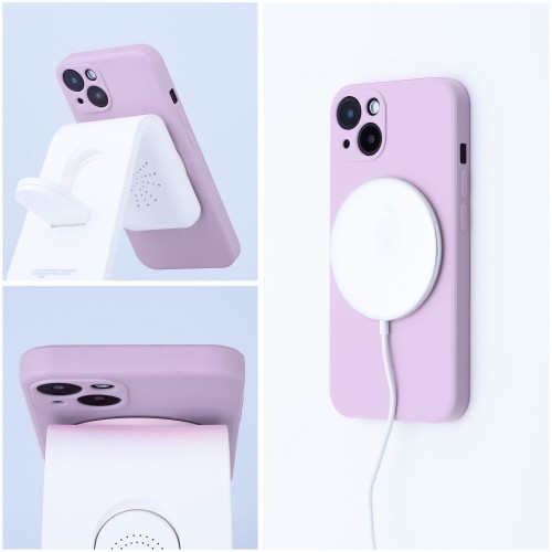 Silikonowe etui Silicone Mag Cover do iPhone 17 Pro Max – MagSafe – Różowe