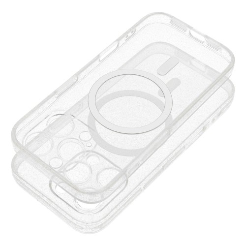 Błyszczące brokat etui Clear Mag Cover (STR) do iPhone 17 Pro Max – MagSafe – Transparent Glitter