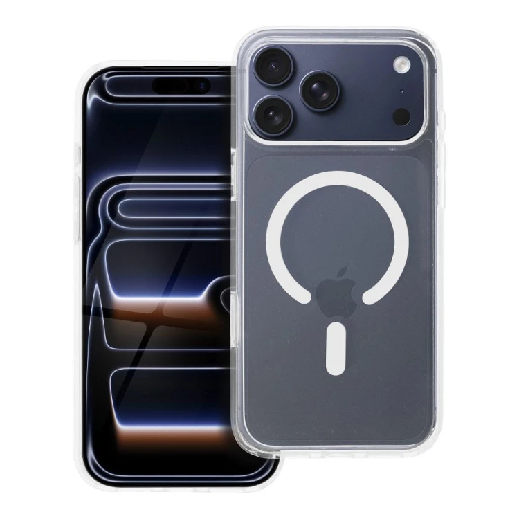 Etui Clear Mag Cover Elite (STR) do iPhone 17 Pro Max – MagSafe – Nieżółknące z aktywnym przyciskiem aparatu