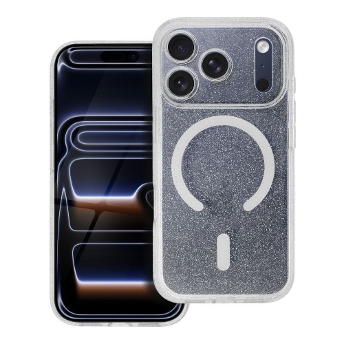 Błyszczące Brokatowe etui Clear Mag Cover (STR) do iPhone 17 Pro – MagSafe – Transparent Glitter