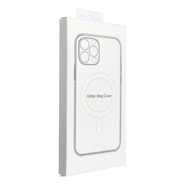 Błyszczące Brokatowe etui Clear Mag Cover (STR) do iPhone 17 Pro – MagSafe – Transparent Glitter