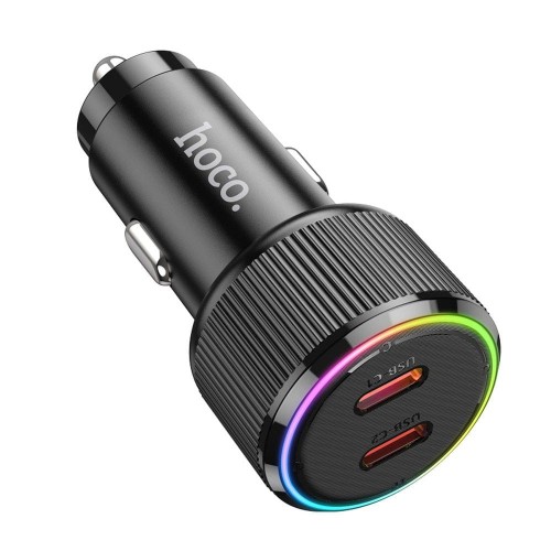 Ładowarka Samochodowa Hoco NZ14B 2xUSB-C PD 50W Szybkie Ładowanie