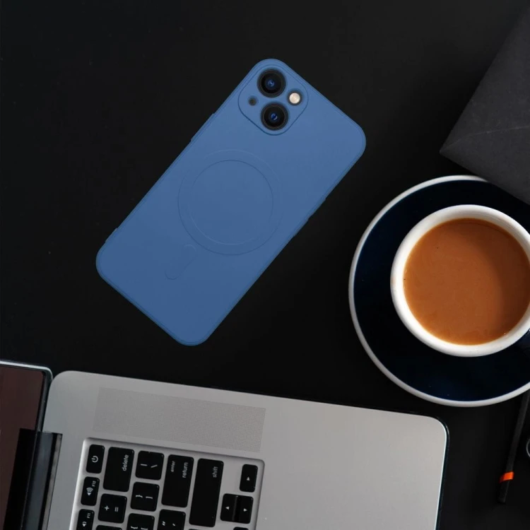 Silikonowe etui Silicone Mag Cover do iPhone 17 Pro – MagSafe – Niebieskie