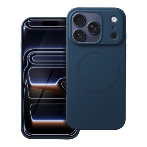 Etui Silicone Mag Cover (Big Hole) do iPhone 17 Pro – MagSafe – Niebieskie