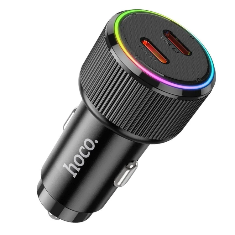 Ładowarka Samochodowa Hoco NZ14B 2xUSB-C PD 50W Szybkie Ładowanie